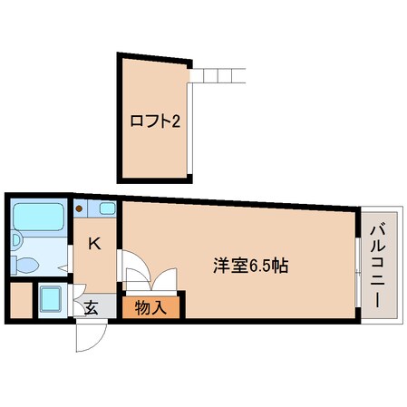 東生駒駅 徒歩3分 3階の物件間取画像